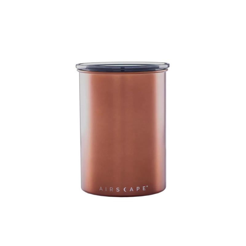 Airscape Metal Box - Airtight steel container for storing coffee and other foods.