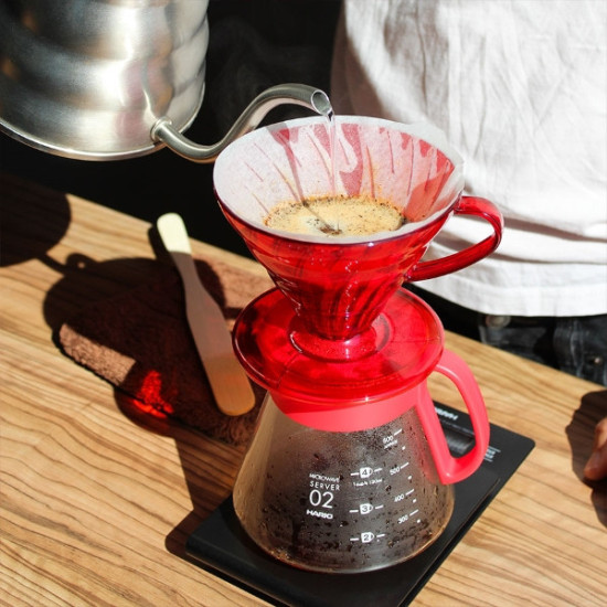 Hario V60 Coffee Dripper 02 Red Desert – Pour Over | 360Caffe Shop