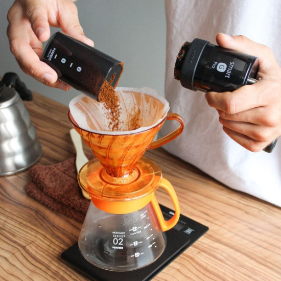 Hario V60 Coffee Dripper 02 Koi Orange per caffè filtro pour over